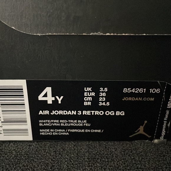 Jordan 3 OG True Blue - Picture 5 of 5